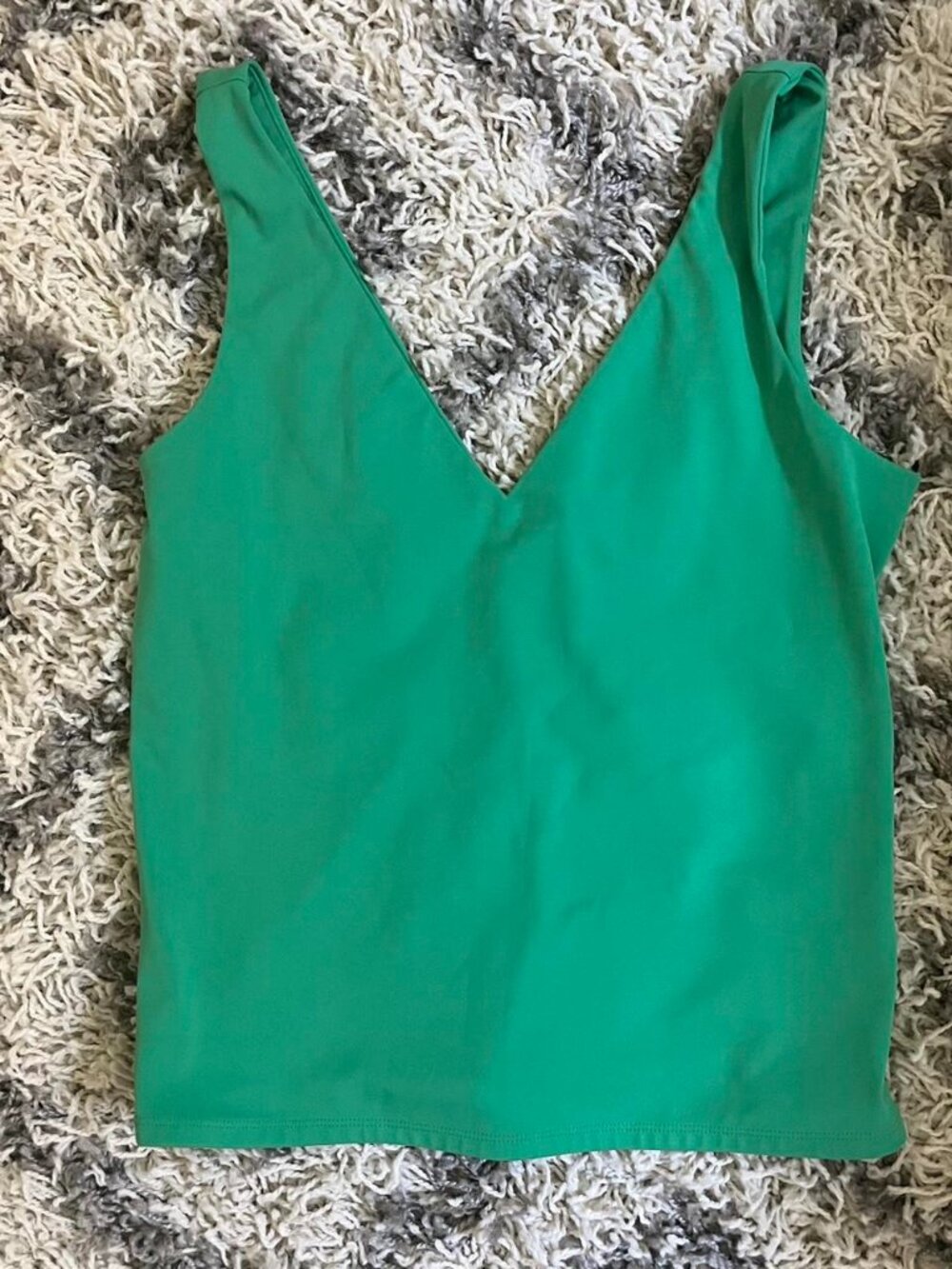 Express Body Contour Double-Layered Green Tank Top Size L